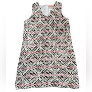 NWT Vilagallo geometric print shift dress, size 42 Size 10